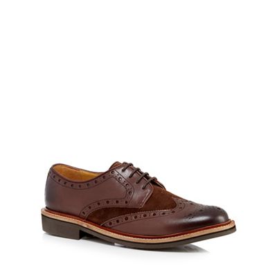 Brown 'Exmoor' suede and leather brogues
